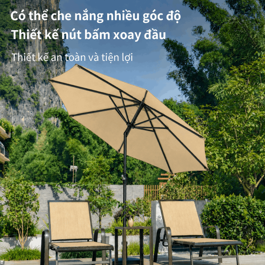 Ô dù sân vườn 3M ô dù che nắng lớn cho sân vườn Ô dù cho nhà cung cấp/sân rộng/quán cà phê có thể nghiêng