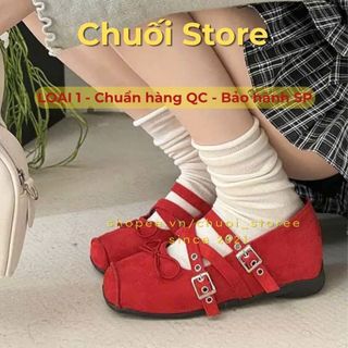 Giày bệt nữ da PU tổng hợp dệt vải đế cao su ôm chân vừa vặn mang êm dễ phối đồ