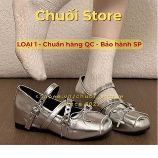 Giày bệt nữ da PU tổng hợp dệt vải đế cao su thời trang năng động cá tính chất cao cấp