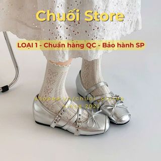 Giày bệt nữ da PU tổng hợp dệt vải đế cao su thời trang năng động cá tính chất cao cấp