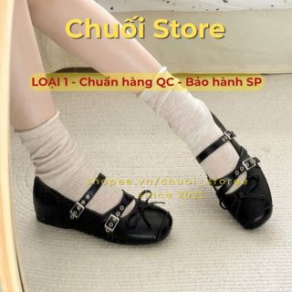 Giày bệt nữ da PU tổng hợp dệt vải đế cao su ôm chân vừa vặn mang êm dễ phối đồ