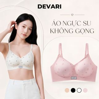 [MẪU MỚI] Áo ngực nữ đúc su không gọng cao cấp,Áo lót nữ mút mỏng họa tiết xinh xắn DEVARI A975