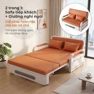 Sofa Giường Đa Năng Gấp Gọn 2 Trong 1 Đệm Êm Có Tay Vịn Tiết Kiệm Diện Tích Cho Phòng Nhỏ Đẹp