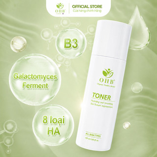 Combo 5 Phút Rạng Rỡ: Sữa Rửa Mặt OHB 100ml, Toner OHB 120ml & Kem chống nắng 2in1 OHB 50ml
