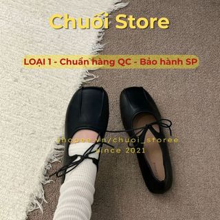 Giày bệt nữ da PU tổng hợp dệt vải đế cao su sang chảnh style tiểu thư xinh iu
