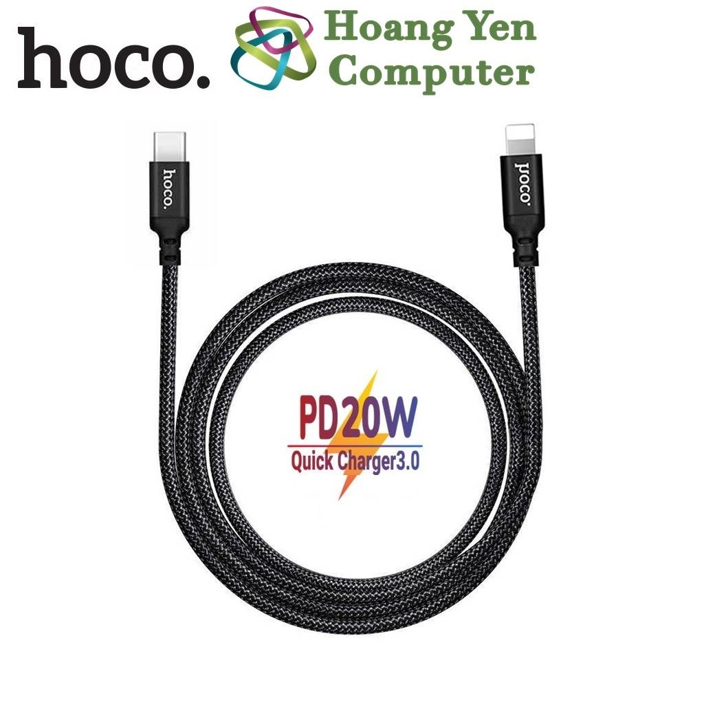 Cáp Sạc Nhanh 20W Type C to Lighting Hoco X14 (Dây Dù Chống Đứt, Độ Dài 1M/2M) -