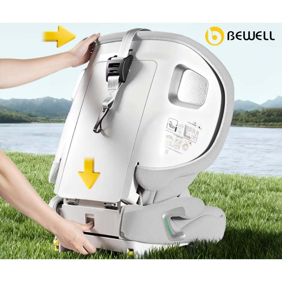 Ghế Ngồi Ô Tô Cho Bé BEWELL BW26A ISOFIX – Chuẩn ECE R129 Châu Âu, Cho Bé 1-12 Tuổi (9-36kg)