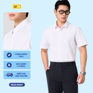 Áo Sơ-mi Ngắn Tay Yody Cao Cấp Regular In Nổi Co Giãn 4 Chiều, Thấm Hút Vượt Trội MOSS26A006
