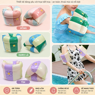 Phao Tay Hoa Cúc Cho Bé | Phao Bơi Trẻ Em Hai Buồng Khí Hỗ Trợ Học Bơi Đi Biển Hồ Bơi Mùa Hè
