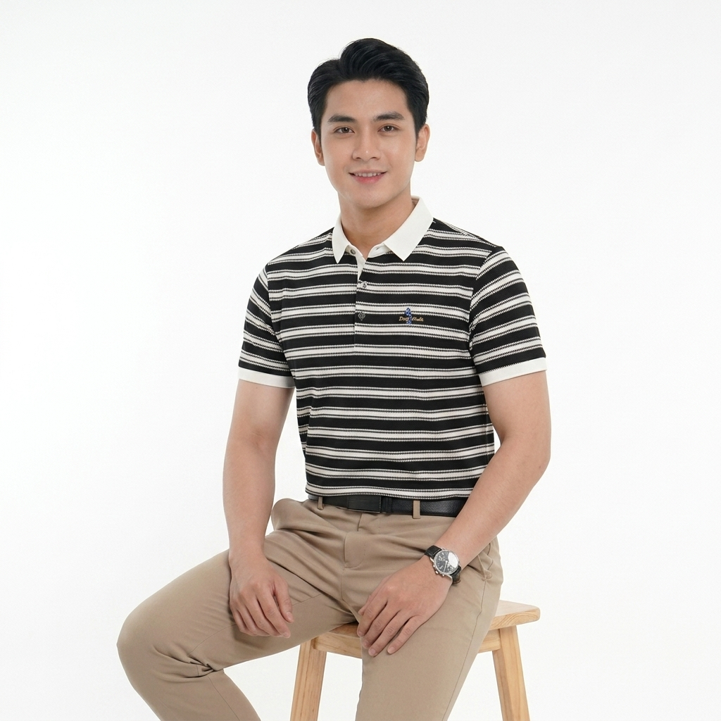 Áo Polo Nam Kẻ Ngang AZ FASHION Cao Cấp Áo Thun Ngắn Tay Phom Vừa Vặn Thoáng Mát Đi Chơi Co Giãn
