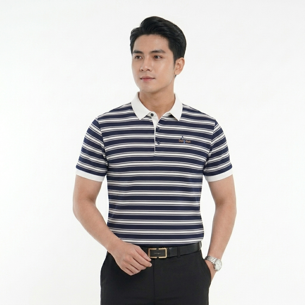 Áo Polo Nam Kẻ Ngang AZ FASHION Cao Cấp Áo Thun Ngắn Tay Phom Vừa Vặn Thoáng Mát Đi Chơi Co Giãn