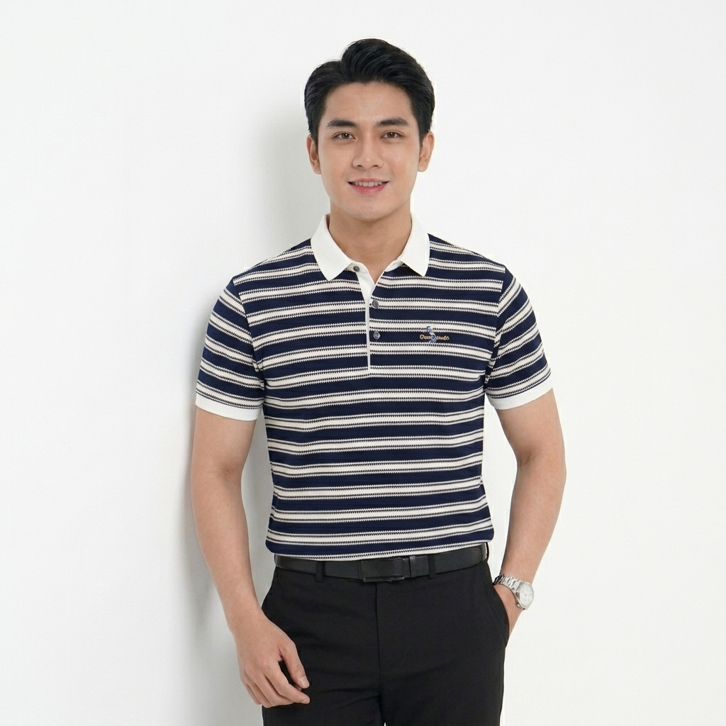 Áo Polo Nam Kẻ Ngang AZ FASHION Cao Cấp Áo Thun Ngắn Tay Phom Vừa Vặn Thoáng Mát Đi Chơi Co Giãn