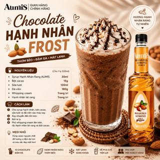 Siro Syrup Hạnh Nhân Nướng Aumis 750ml – Hương Hạnh Nhân Dùng Pha Chế Cafe, Trà Sữa Cho Tiệm Nước