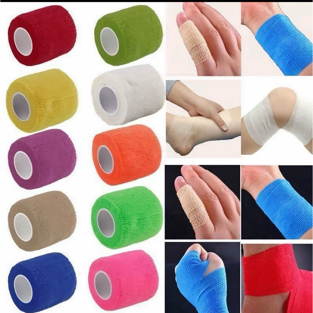 Combo băng keo cao su non 12,24 cuộn, bản 5cmx4.5m giảm chấn thương khi chơi thể thao