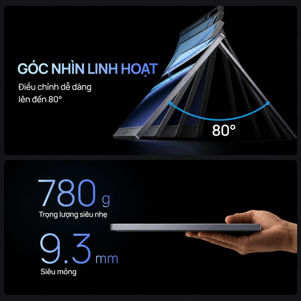 Màn Hình Di Động ARZOPA Z1FC 16.1" 144Hz IPS FHD | 106% sRGB | USB-C HDMI | Chính Hãng | Hỏa Tốc