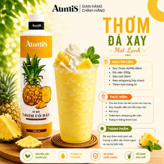 Mứt Thơm Aumis Chai 1 Lít – Đậm Vị Thơm, Dùng Pha Trà & Soda, Dễ Pha Chế Tiết Kiệm Cho Quán