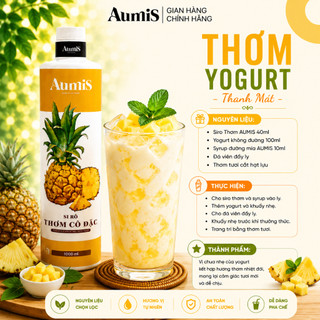 Mứt Thơm Aumis Chai 1 Lít – Đậm Vị Thơm, Dùng Pha Trà & Soda, Dễ Pha Chế Tiết Kiệm Cho Quán
