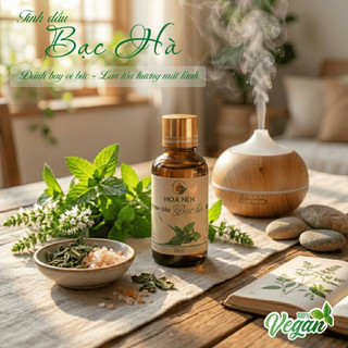 Tinh dầu Bạc Hà nguyên chất - Hoa Nén - Thơm mát, khử mùi, ẩm mốc, đuổi chuột  - 100ml