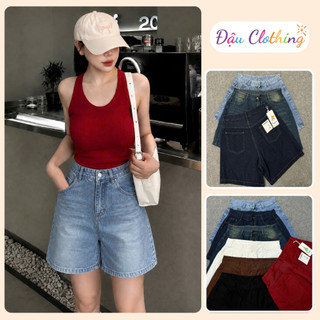 Quần Đùi Jean Bigsize Nữ Dáng Ngố Lưng Cao Ống Rộng Tôn Dáng Trẻ Trung Chubby Q582/Q583/Q584/Q586