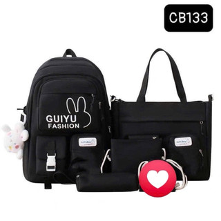 [Sammy] Combo Balo 4 Món Các Mẫu MÀU ĐEN ( KHÔNG KÈM GẤU MÓC BALO )
