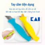 Set 12 dao gọt hoa quả Kai Hocho Ấn Độ lưỡi thẳng cán nhiều màu 112mm