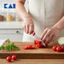 Set 12 dao gọt hoa quả Kai Hocho Ấn Độ lưỡi thẳng cán nhiều màu 112mm