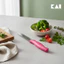 Set 12 dao gọt hoa quả Kai Hocho Ấn Độ lưỡi thẳng cán nhiều màu 112mm