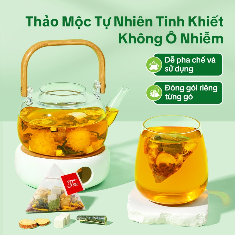 Trà Thảo Mộc Tự Nhiên 105 Túi Lọc–Uống Hàng Ngày, An Thần, Mát Gan, Thanh Nhiệt Cơ Thể