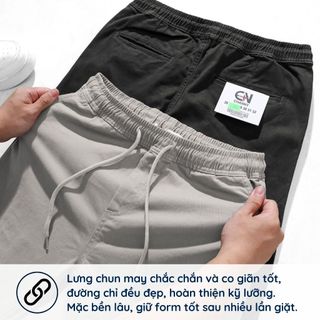 Quần dài kaki nam lưng thun co giãn KV Kaki form slim fit, vải kaki cotton mềm mịn, thoáng khí, mặc đi làm hằng ngày