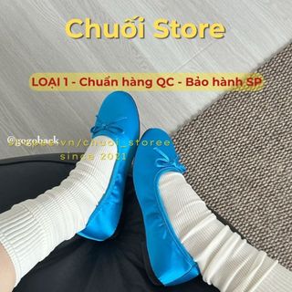 Giày bệt nữ da PU tổng hợp dệt vải đế cao su cao cấp xinh xắn êm ái mềm mại