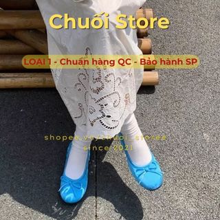 Giày bệt nữ da PU tổng hợp dệt vải đế cao su cao cấp xinh xắn êm ái mềm mại