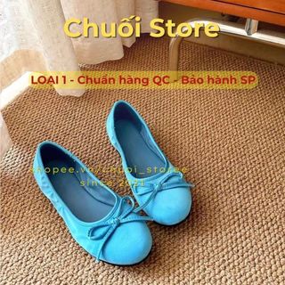 Giày bệt nữ da PU tổng hợp dệt vải đế cao su phong cách tiểu thư siêu xinh dễ phối đồ thoải mái