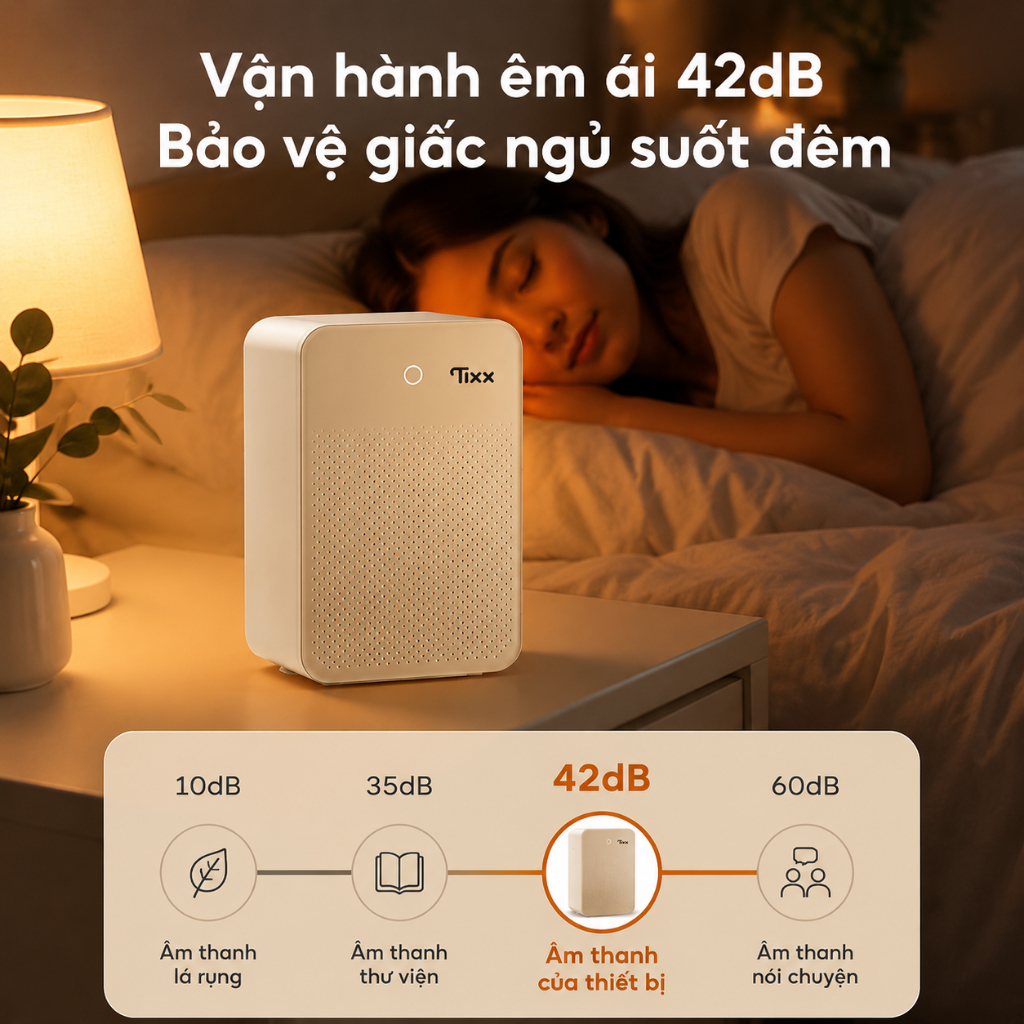 Tixx Máy hút ẩm 0.5L thiết btị gia đình văn phòng 270mL/ngày chống ồn tiết kiệm điện