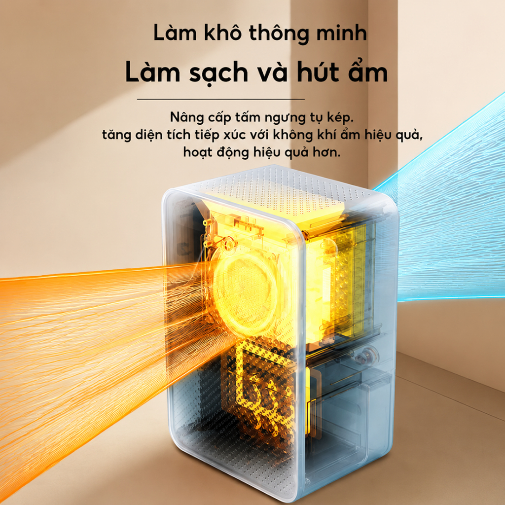 Tixx Máy hút ẩm 0.5L thiết btị gia đình văn phòng 270mL/ngày chống ồn tiết kiệm điện
