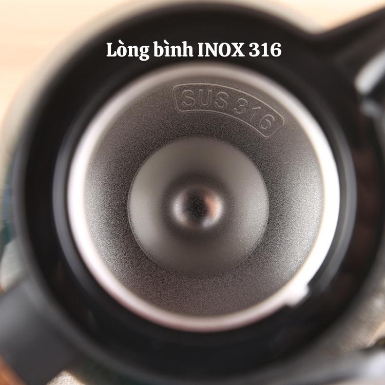 Bình đựng trà inox 316 3 lớp cách nhiệt dung tích 1100ml có lọc trà tiện lợi