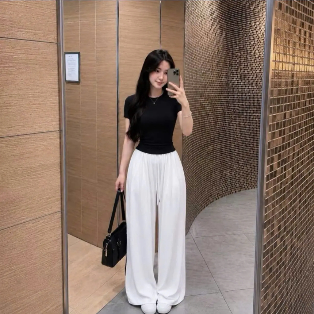 [ DEAL MỞ BÁN ] Quần Ống Rộng Nữ Nhiều Màu Vải Linen Cạp Chun Có Dây Rút Thoải Mái - Pena House