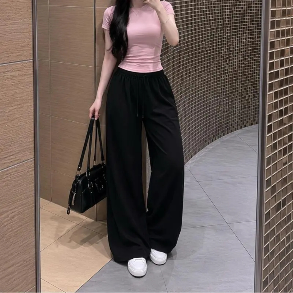 [ DEAL MỞ BÁN ] Quần Ống Rộng Nữ Nhiều Màu Vải Linen Cạp Chun Có Dây Rút Thoải Mái - Pena House