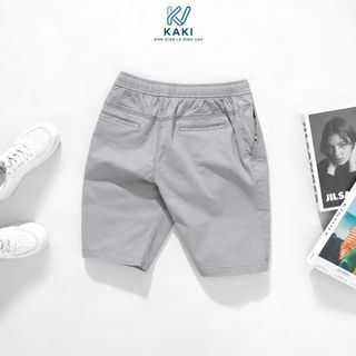 Quần short kaki nam lưng chun co giãn KV Kaki form regular fit, vải kaki cotton mềm mịn, thoáng khí, thời trang