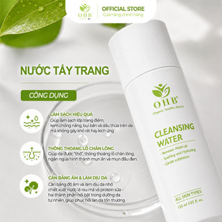 Combo Lá Chắn Xanh cho Làn Da Nhạy Cảm: Nước tẩy trang OHB, Toner OHB & Kem chống nắng OHB