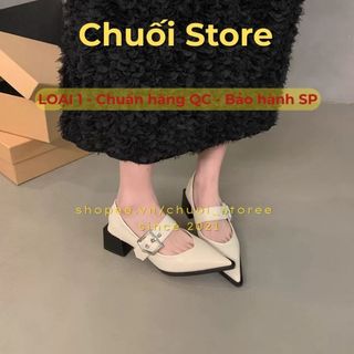 Giày lolita nữ da PU tổng hợp dệt vải đế cao su tiểu thư cổ điển đáng yêu thanh lịch
