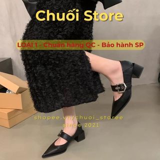 Giày lolita nữ da PU tổng hợp dệt vải đế cao su tiểu thư cổ điển đáng yêu thanh lịch