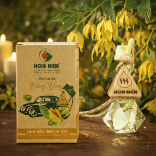 Chai treo tinh dầu Ngọc Lan Tây nguyên chất - Hoa Nén - Hương thơm mát, kh.ử mùi, giảm say xe - 8ml