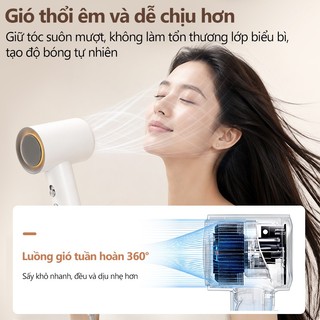 Máy sấy tóc ion âm sấy khô nhanh 2 Chiều Nóng Lạnh động cơ tốc độ cao gió tự nhiên Tặng Kèm Đầu Sấy