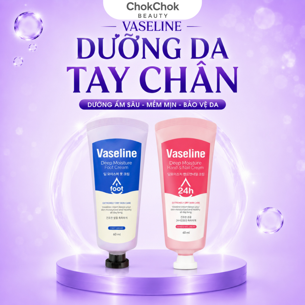 Kem Dưỡng Vaseline C2Y Deep Moisture Cấp Ẩm Da Tay Chân 60ml