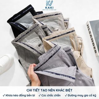 Quần dài kaki nam KV Kaki Slimfit, kaki cotton co giãn, đứng form lịch sự, lưng cài công sở, khóa kéo đồng