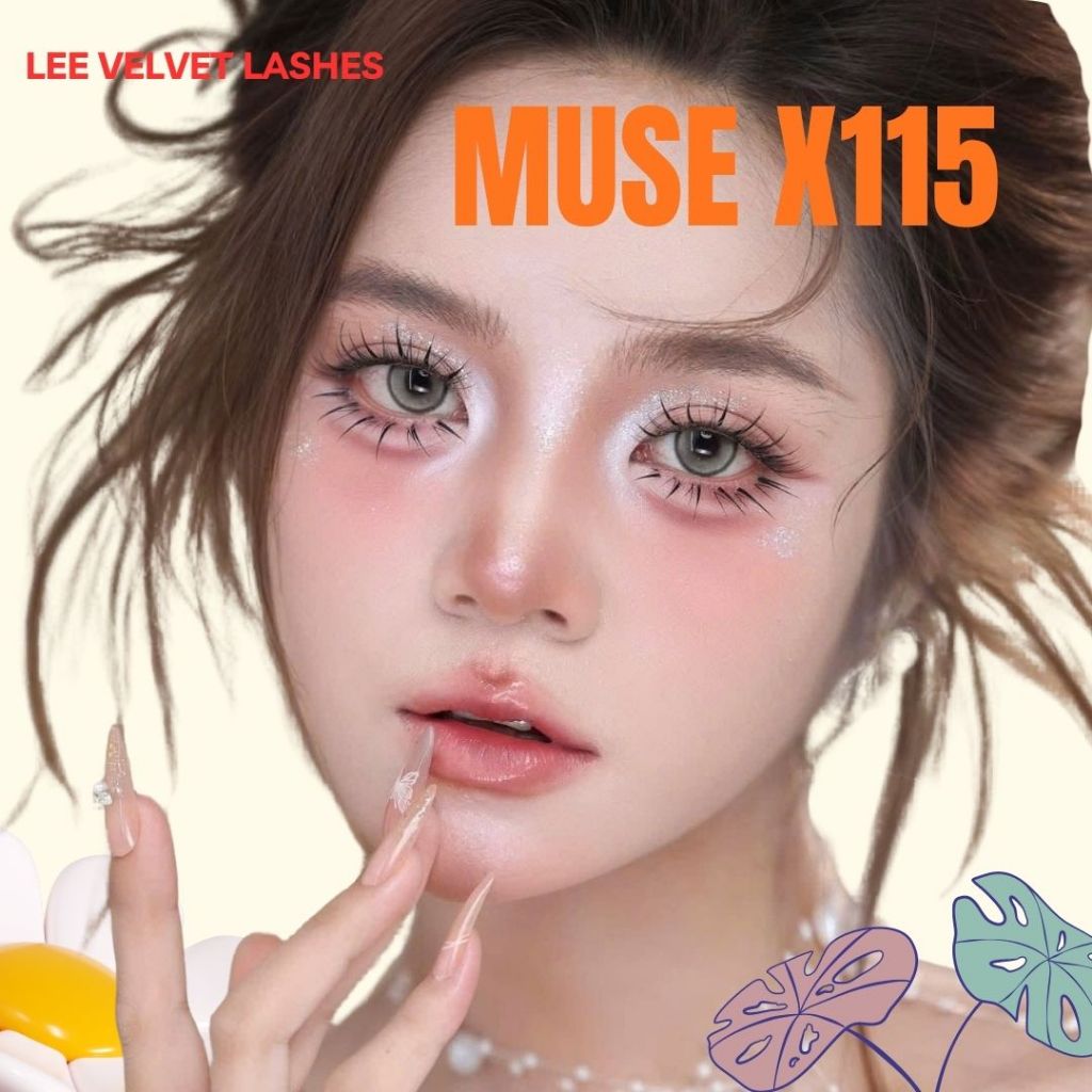 LeeVelvetLashes Mi muse X115 Sợi mi tơ nhân tạo cao cấp, mảnh nhẹ, không gây cộm ngứa