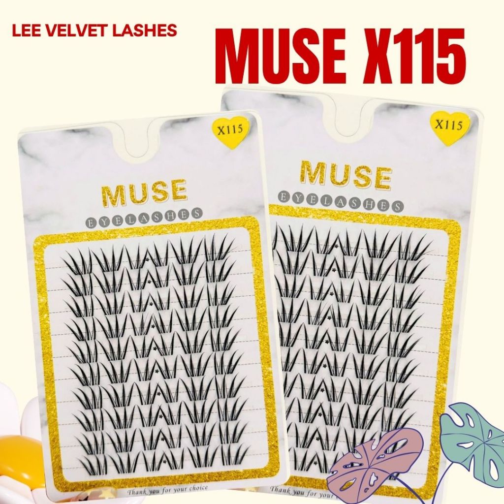 LeeVelvetLashes Mi muse X115 Sợi mi tơ nhân tạo cao cấp, mảnh nhẹ, không gây cộm ngứa
