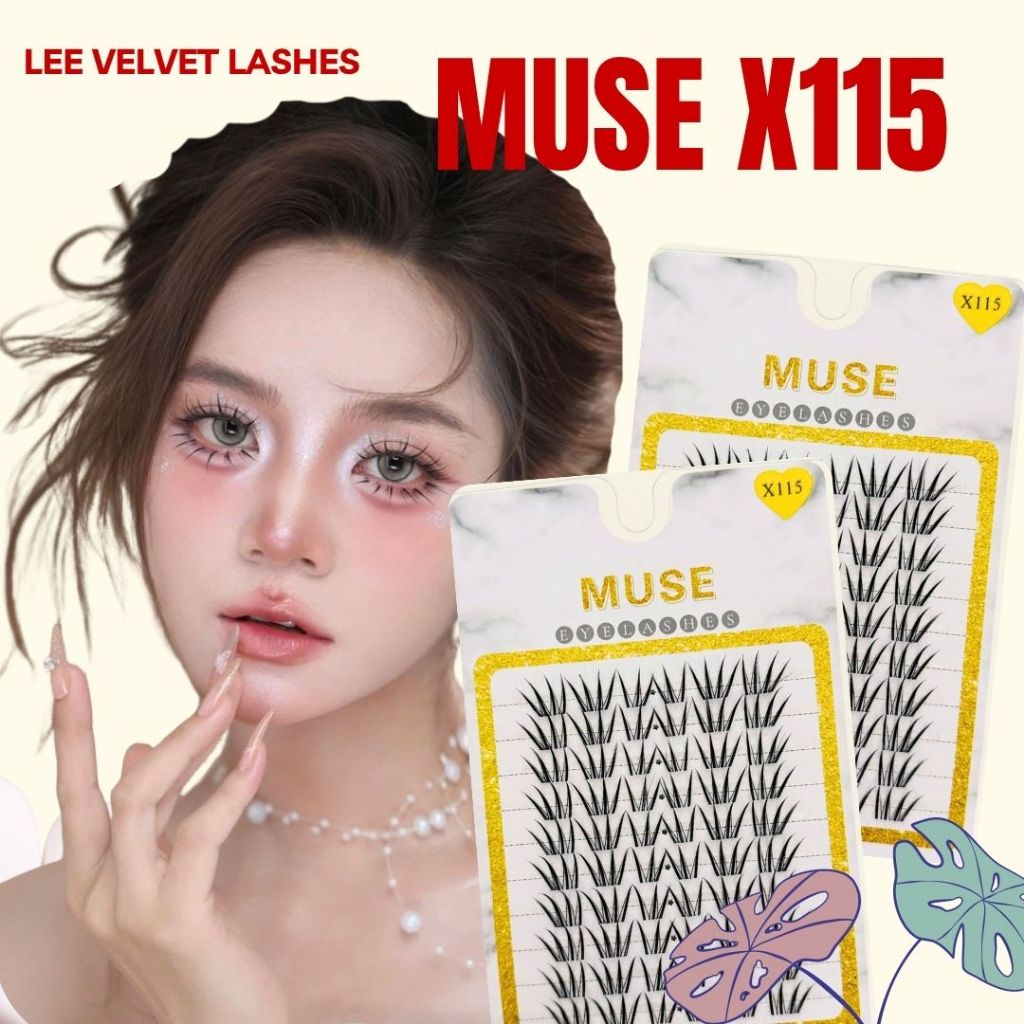 LeeVelvetLashes Mi muse X115 Sợi mi tơ nhân tạo cao cấp, mảnh nhẹ, không gây cộm ngứa
