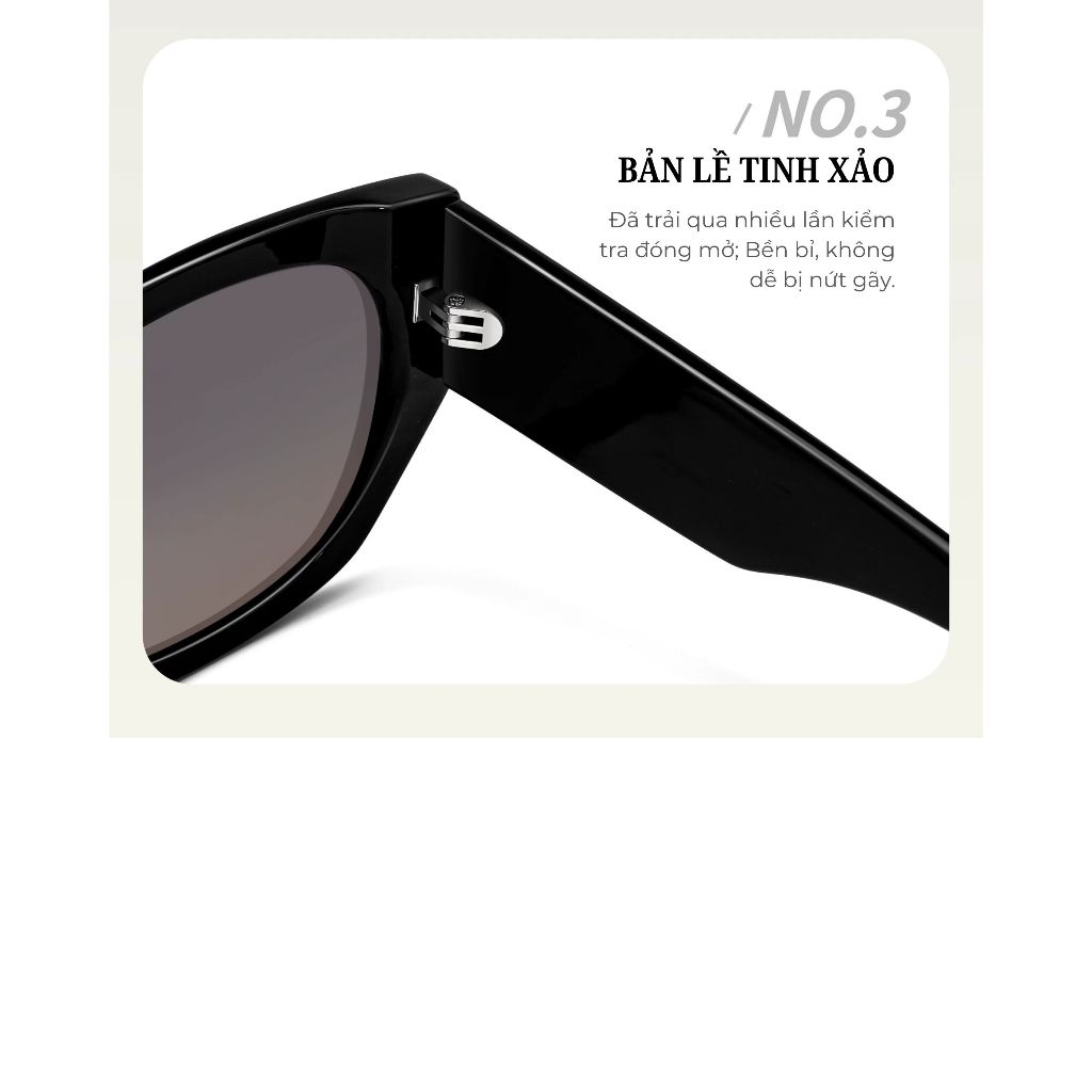 Kính râm phân cực INNI tròng Polarized HD chống chói chống lóa, form vuông mắt mèo 35022