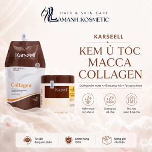 Kem Ủ Tóc Karseell Maca Collagen 500ml Túi/Hũ | Dưỡng Tóc Khô Xơ, Mềm Mượt Dễ Chải